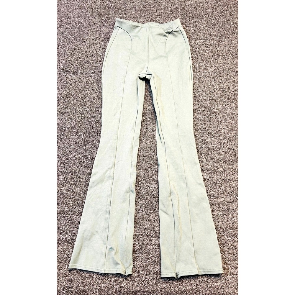 Alo Yoga Pants Women XS Sage Green Athletic Training High Rise Ankle Zip Pull On